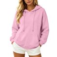 thumbnail image 4 of Enjoytime Hoodies for Women Back Wing Print Long Sleeve Pullover Hooded Sweatshirt Comfy Casual Fashion Clothing with Pocket, 4 of 7