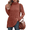 Vermilion, variant on Womens Tunic Tops Turtleneck Long Sleeve Shirts Oversized Fall Sweaters Side Split High Low Hemline
