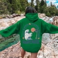 thumbnail image 5 of SONXAHE Women's Back-Wave-Print Hoodie Oversized-Fit Hoodies Beach Vacation Hooded Sweatshirt, 5 of 5