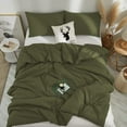 Extra Large & Warm 3Piece Olive Green Comforter Set, Soft Microfiber