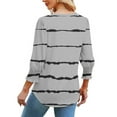 thumbnail image 2 of fatyb Womens Casual Tops 3/4 Length Puff Sleeve Printed Blouses Dressy V Neck Loose Tunic Tee for Women, 2 of 4