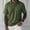 Army Green, variant on Men's Textured Grid Pattern Golf Shirt, V-Neck with Open Collar, Short Sleeve Casual Top for Everyday Navy S