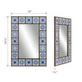 thumbnail image 5 of Patton Wall Decor 28x38 Indigo Moroccan Tile Framed Wall Mounted Mirrors Blue, 5 of 5