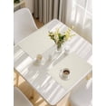 thumbnail image 5 of Cream Solid Color Placemats Set of 8, Aesthetics Contemporary Luxury Placemats for Dining Table, Place Mats for Kitchen Tabletop, Waterproof Wipeable Dining Table Mats Set, 5 of 9