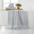 thumbnail image 3 of Everyday Home by Trident 6 Pc Bath Towel Set, 100% Cotton, Plush, Absorbent, Soft Comfort Bathroom Towels, 2 Bath Towels (27x54 in), 2 Hand Towels (16x26 in), 2 Washcloths (12x12 in), Silver, 3 of 12