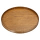 thumbnail image 1 of Bandeja decorativa redonda de madera Uxcell de 12" para servir, hogar, cocina, vela, marrón, 1 of 7