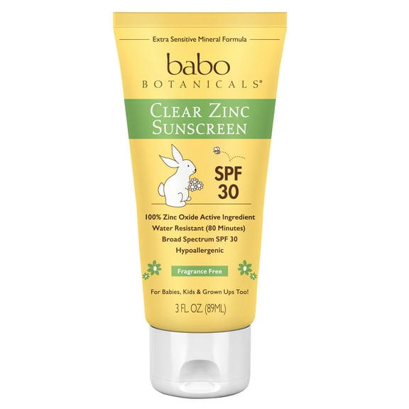 SPF 30 Clear Zinc Sunscreen Lotion, Fragrance Free