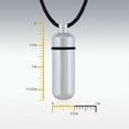 thumbnail image 4 of Perfect Memorials Silver Classic Cylinder Cremation Jewelry, 4 of 7