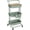 Green, variant on 3 Tier Rolling Utility Cart with Cover Top Board, Movable Kitchen Storage Cart Trolley with Lockable Wheels, Cups, Hooks for Kitchen Bathroom Office Art Craft Storage and Organization(White)