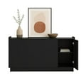 thumbnail image 3 of PREPAC RTA STORAGE & FURNITURE Prepac Simply Adjustable Shelves Modern 4 Door Console Table, Black, 3 of 19
