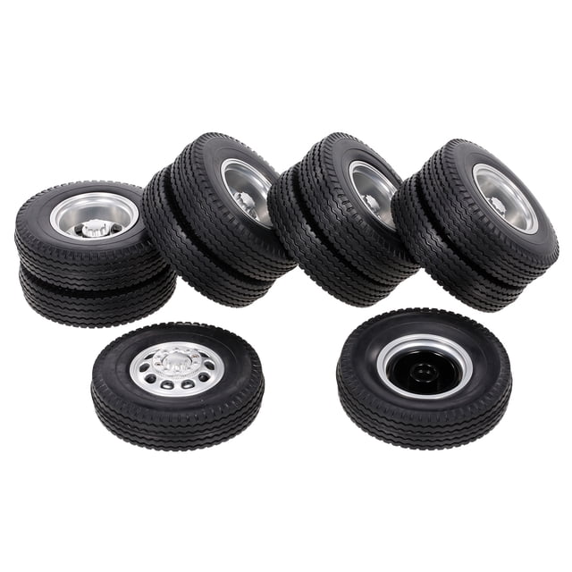 Yeacher Compatible avec Tamiya 1/14 RC Tracteur Camion Alliage d'Aluminium Roue avant & Arrière