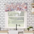 thumbnail image 4 of Christmas Candy Ice Cream Valances for Windows Gingerbread Castle Winter Rod Pocket Curtain Valance Window Treatment Short Curtains for Kitchen Living Room, 58"x16", 4 of 5