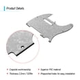 thumbnail image 3 of 3Ply Guitar Pickguard with Single Coil Pickup Hole for Telecaster Style Electric Guitar White Pearl, 3 of 8