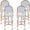 Black 4pcs, variant on DELMANGO Bar Stool Set of 4 with Wood Print Finish French Counter Height Patio Rattan Bar Stool Chairs for Porch Garden Indoor Kitchen, White/Black