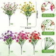 thumbnail image 2 of 20 Bundles Artificial Flowers for Outdoors Decoration Fake Silk Flowers UV Resistant Faux Plants Artificial Daisy Euc for Spring Summer Garden Yard Porch Window Home Decor, Mix Colors, 2 of 5