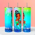 thumbnail image 1 of Princess & The Frog 20oz Tumbler Glitter Glam Gift Coffee Tea Water, 1 of 1
