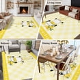 thumbnail image 6 of Lemon Gnomes 5'x8' Area Rug for Living Room, Summer Botanical Fruit Leaf Yellow Lattices Washable Non-Slip Rugs for Bedroom Nursery Dining Room, Low-Pile Kitchen Carpet Large Entryway Rugs, 6 of 9