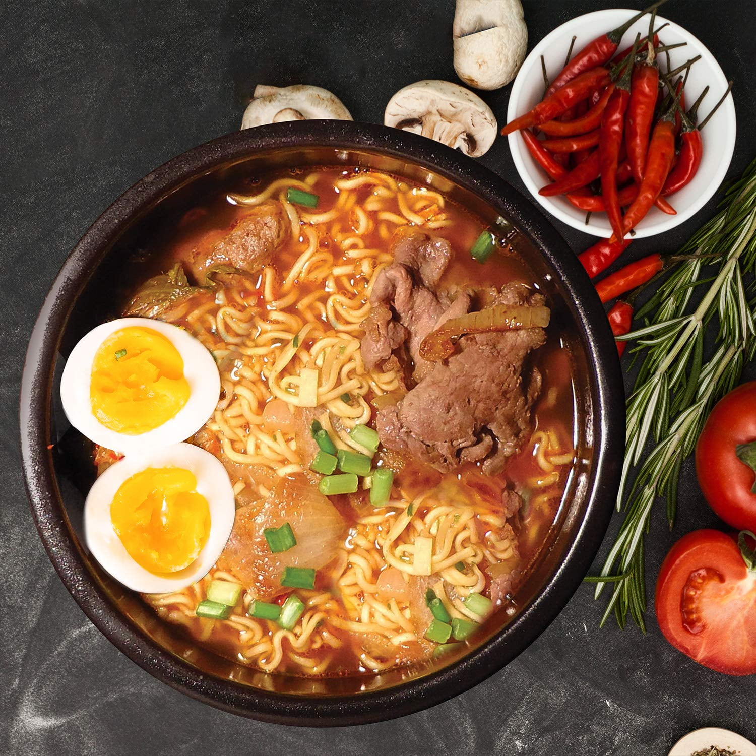 Paldo Fun & Yum Namja Ramen Hot & Spicy Instant Noodles, Pack of 10, Fiery Garlic Flavored Broth, Best Oriental Style Korean Ramyun, Spicy Ramen Challenge, K-Food, 팔도 남자라면 115g (4.05 oz) x 10