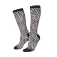 thumbnail image 2 of Balery Black White Stripes Printed Novelty Socks Men's Women's Crew Socks Sports Socks Knee High Socks Cotton Socks Quirky and Cool Socks, 2 of 9