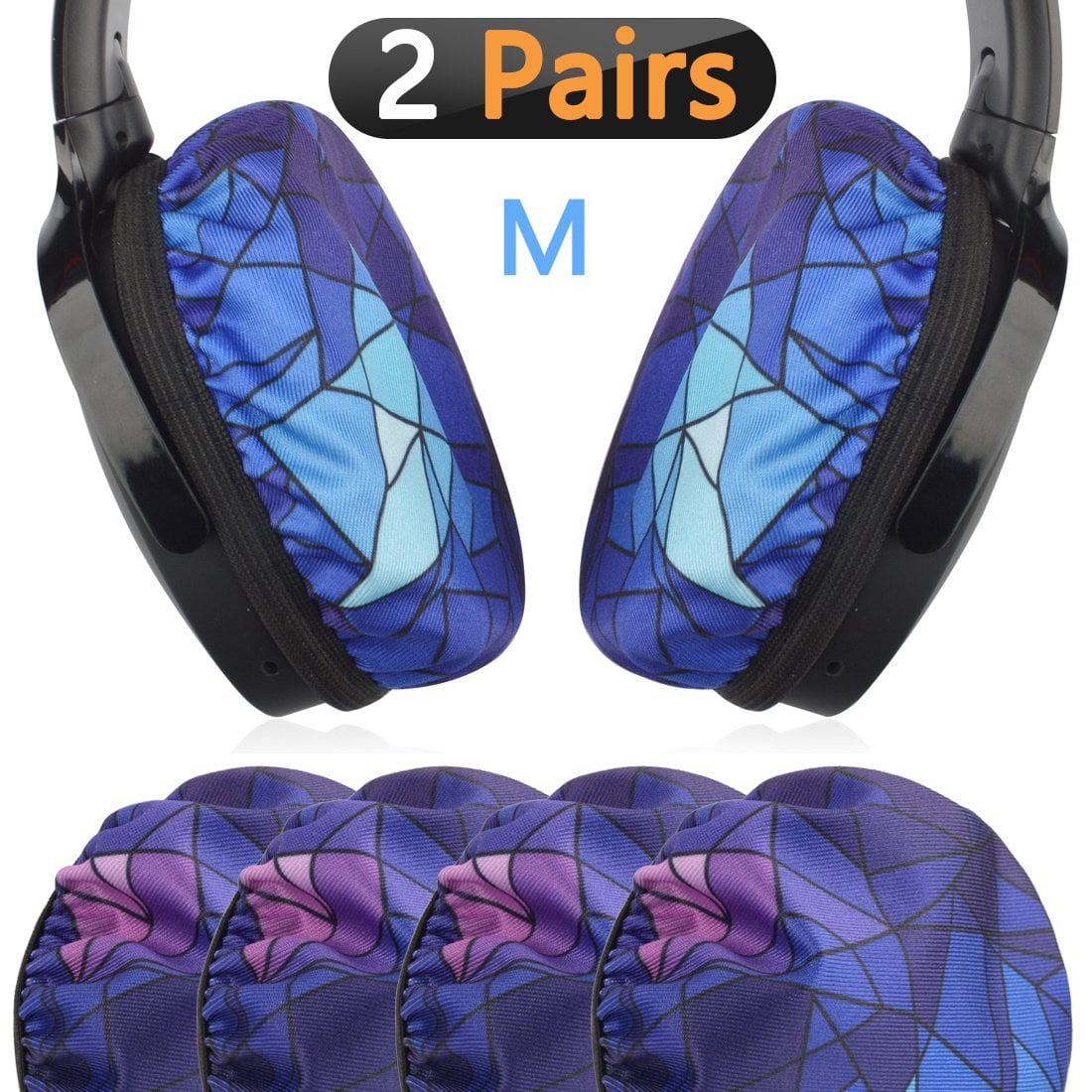 Geekria Flex Fabric Headphone Earpad Covers / Stretchable and Washable