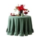 thumbnail image 5 of Mantel de mezcla de algodón con volantes de color liso, rústico, rectangular, cuadrado, para decoración de casa de campo, cocina, comedor, mesa y patio., 5 of 8