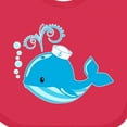 thumbnail image 4 of Inktastic Cute Blue Whale in Nautical Hat Boys or Girls Baby Bib, 4 of 4