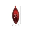 thumbnail image 2 of Vickerman 16" Red Candy Drop White Snowflake Christmas Ornament, 2 of 2