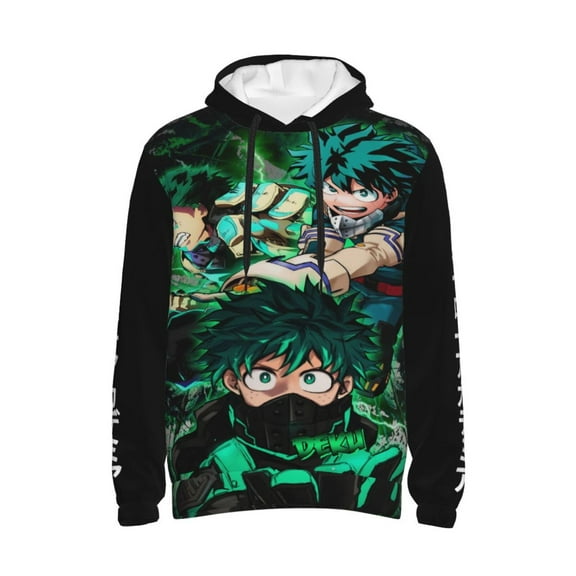 Unisex Adult My Hero Academia Pullover Hoodie Novelty Anime Outerwear Long Sleeves Hooded Sweatshirt For Men Women