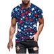 thumbnail image 2 of Tops para hombre, blusas y camisas de manga corta con cuello redondo para hombre, jersey informal con cuello redondo estampado para hombre, pantalones cortos deportivos para fitness, blusa de poliéste, 2 of 5