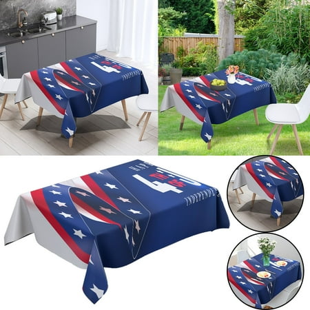 

MIARHB Independence Day Table Cloth Coffee Table Table Cloth Holiday Decoration Cloth Cotton Linen 70x70cm