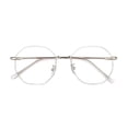 thumbnail image 2 of Gafas para miopía para hombres y mujeres, montura poligonal con cara redonda clara, acabado de cara grande, gafas con radiación de luz azul anti-azul, 2 of 3
