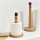 thumbnail image 4 of Kitchen Wooden Roll Paper Towel Holder Bathroom Tissue Vertical Stand Napkins Rack, 4 of 5
