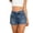 *Dark Blue, variant on ClodeEU Women's High Waist Denim Shorts,Classic Casual Jean Shorts with Pockets Dark Blue,Women's Plus L