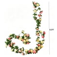thumbnail image 4 of TETOU 6pcs Flower Garlands Artificial Rose Vine Flowers with Leaves 66ft Hanging Roses Vine for Room Wedding Birthday Christmas Wall Decor(Yellow), 4 of 7