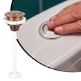 thumbnail image 6 of CarpNettore Toilet Flush Button Toilet Tank Button Round Single Push Universal Easy Installation Replace Parts for Restroom Home Bathroom Rose Gold, 6 of 9
