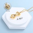 thumbnail image 3 of Cremation Jewelry Heart Urn Necklaces for Ashes for Women Flower Memorial Mini Keepsake Ashes Hollow Pendant, 3 of 5