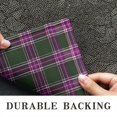 thumbnail image 6 of Purple and Green Checkered Pattern Washable Non Slip Indoor Door Mat, Decorative Entry Rug for Entrance, Bedroom, Kitchen, Bathroom, 17"x30", 6 of 6