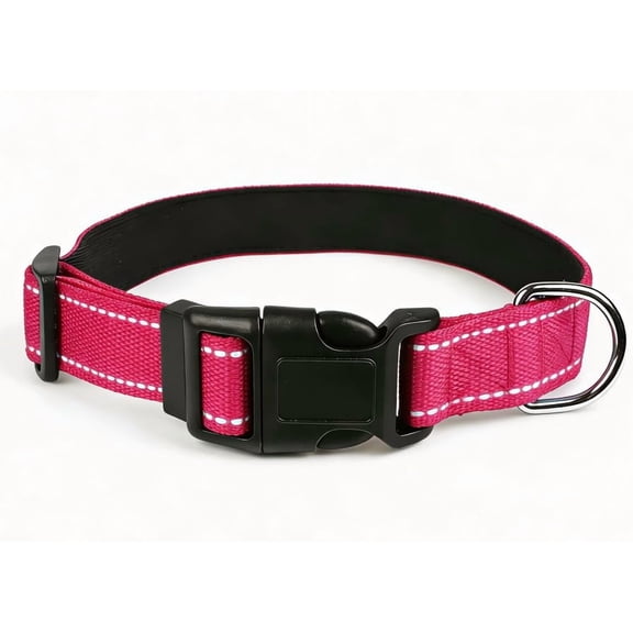 Minzimin Dog Collar, Reflective Dog Collar, Quick Release Soft Comfortable Dog Collars, Safety Buckle Adjustable Nylon Collars for Small Medium Large Dogs