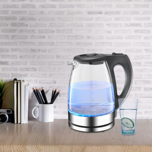 Galanz 8-Cup Retro Blue Corded Electric Kettle with Auto Shut Off