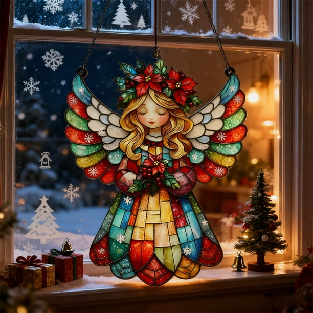 Adornos navideños, decoraciones navideñas, regalos de Navidad, colgante de Papá Noel para árbol de Navidad (15 cm).
