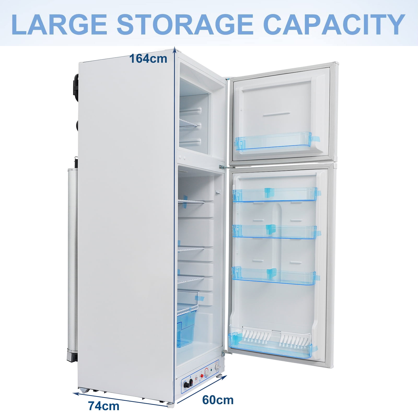 Smad 9.3 Cu ft LPG Propane Refrigerator Cottage Cabin Camper Gas Fridge RV Home