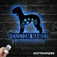 thumbnail image 3 of Craftnamesign Custom FLoral Bedlington Terrier Metal Wall Art LED Light, Flower Dog Lover Name Sign, 3 of 5