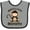 Heather and Black, variant on Inktastic Mimi Little Monkey Grandchild Boys or Girls Baby Bib