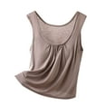 thumbnail image 2 of Pejock Women's Summer Tank Tops, Breathable Pleated Sleeveless Tops, Loose Fit Casual Blouse, Flowy Round Neck Shirt, Lightweight & Comfortable, Beach & Streetwear, 2 of 5