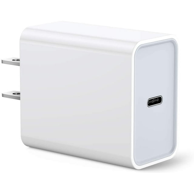 USB-C Power Adapter, 18W PD Wall Charger 3A Fast Charging Block Rapid Cube Quick Outlet Compatible with iPhone 11 Pro Xs Max XR iPad Pro Pixel Samsung Galaxy S10 S9 S8 Note 9 8