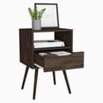 thumbnail image 5 of Newboti Furniture Nightstand 25"H, Superior Top, Four Legs, One Open Shelf, One Drawer, Dark Walnut 45285, 5 of 8