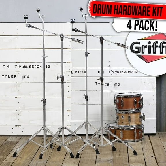 Griffin Cymbal Stand (Package of 4) - For Mounting Percussion Crash Ride Splash