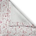 thumbnail image 3 of Ambesonne I Love You Kitchen Curtains, Hearts Wedding Rings, 55"x45", Maroon Pink Blush, 3 of 3