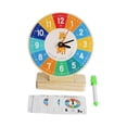 thumbnail image 4 of Reloj de Madera Juguete Enseñanza Sunnimix Relojes Para Niños 3 4 5 Años, 4 of 8