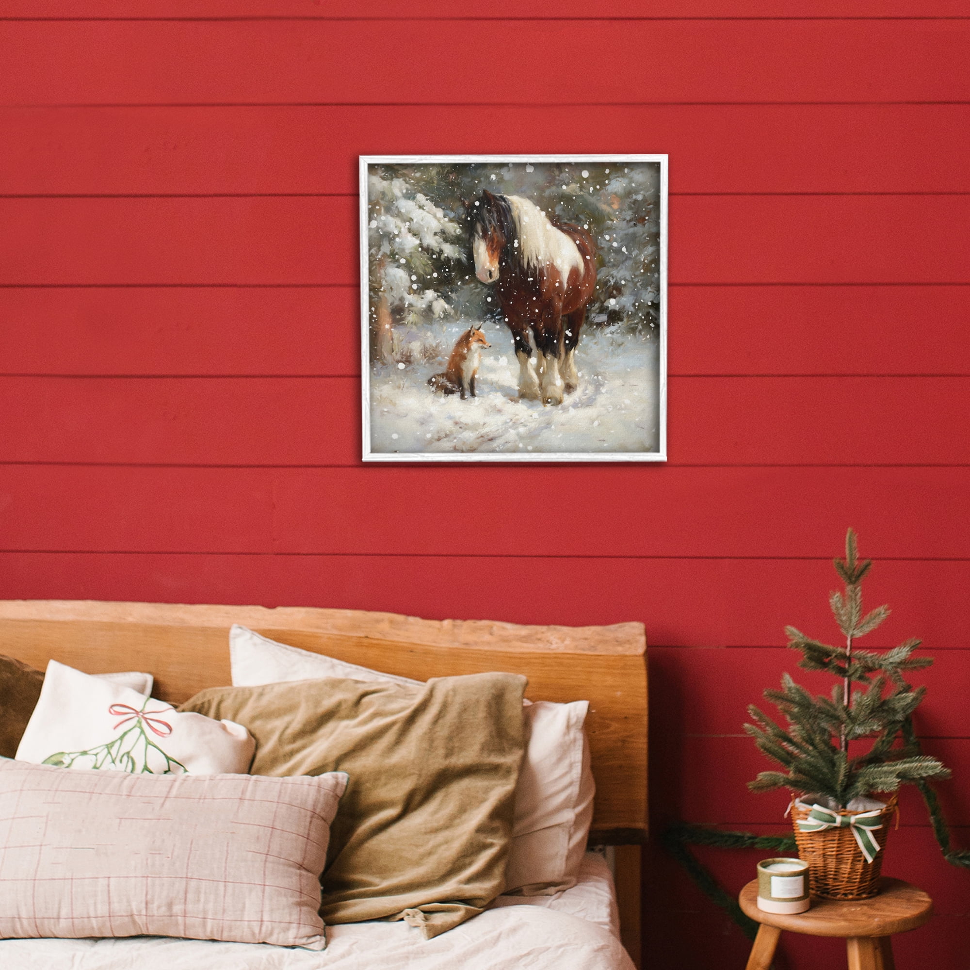 Stupell Industries The Horse & The Fox White Framed Giclee Art, design by Tina LeCour
